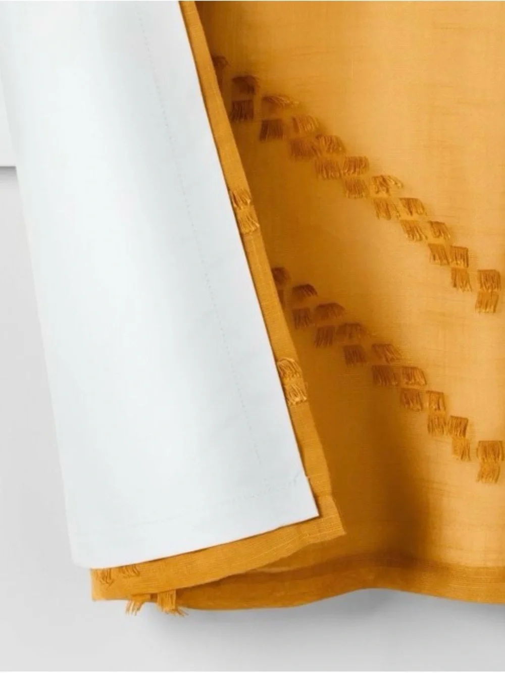 42”W X 84”L Pillowfort Chevron Clip Dotted Kids Blackout Curtain Yellow w/Panel